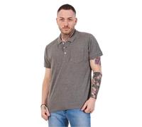Malay Mens Polo Shirts 2 Pack Cotton T-Shirts Regular Fit Pocket Casual Plain Top Grey