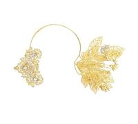 Malay Wedding Headband for Bride with Elegant Flower and Evening Party Aesthetic Hairhoop Decorative Crowns Hairhoop