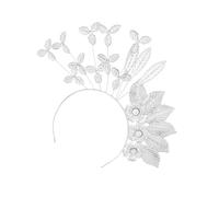 Malay Wedding Headband For Bride With Elegant Flower And Leaf Evening Party Aesthetic Hairhoop Decorative Crowns Hairhoop