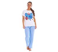 Malay Women Spot Dot Love Pyjama Set Printed 100% Cotton ladybird Soft loungewear PJs Blue