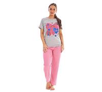 Malay Women Spot Dot Love Pyjama Set Printed 100% Cotton ladybird Soft loungewear PJs Pink