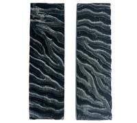 Malayan Products Black Ram Horn Scale Blanks, Knife Making Blanks, Natural Resource 5" Knife Handle Making, DIY Knife Handle Blanks, Set of 2 Scales, Ridged Handle Blanks