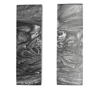Malayan Products Knife Handle Scale Blanks Arylic Set 5in by 1.6in by 0.3in, Resin Grips Material Crafting, DIY Knife Bladesmithing, Custom Silver Metallic Marble Swirl