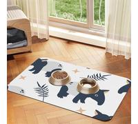 Malayan Tapir,Waterproof Pet Feeding Mat,PU Leather Placemats for Cat Dog Water Bowl,Food Mats,30x45cm