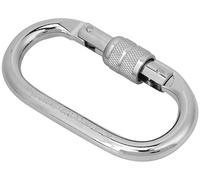 malayas 25 kN Heavy Duty Lightweight Carabiner Clips with keyrings - Excellent for Securing Pets, Outdoor, Camping, Hiking, Hammock, Dog Leash Harness, Keychains (Silvery - 1PCS)