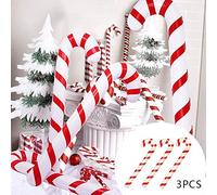 Malayas 3 PCS Inflatable Candy Canes Novelty Giant Candy Cane Stick Inflatable,90cm Giant Candy Cane Novelty Large Candy Stick Inflatable Candy Balloon Christmas Candy Cane for Christmas Fancy Decor