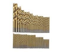 MALAYAS 99 PCS/Set Titanium Coated HSS High Speed Steel Drill Bit Set Tool 1.5mm - 10mm Drill Bit Set For Wood Plastic Aluminum Drilling Woodworking Plastic and Aluminum Copper Steel