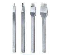 MALAYAS - DIY Leather Craft Hole Punches, DIY Punch 1+2+4+6 Prong DIY Metal Diamond Lacing Hole Punches Stitching Perforate Sew Tool Kits (3mm)