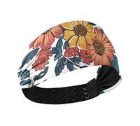 Malaysia Bunga Raya Beauty Flowers Non-Slip comfortable headbands for women Stretchy hairband for tennis Running Cycling Football