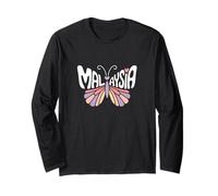 Malaysia Butterfly - Personalized Cute Name Word Art Long Sleeve T-Shirt