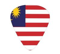 Malaysia Flag 12 Pack Guitar Picks Plectrums,4 pieces in each of 3 sizes, Suitable for a wide range of stringed instruments