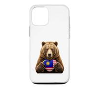 Malaysia Flag Heart Pride Country Heritage Bear Malaysian Case for iPhone 12/12 Pro