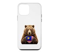 Malaysia Flag Heart Pride Country Heritage Bear Malaysian Case for iPhone 12 mini