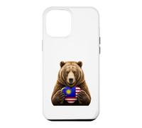 Malaysia Flag Heart Pride Country Heritage Bear Malaysian Case for iPhone 12 Pro Max