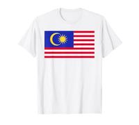 Malaysia Flag Malaysian Flag Patriotic Stripes of Glory Mens T-Shirt
