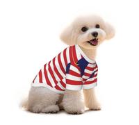 Malaysia Flag Print Cotton Dog T Shirt Breathable Soft Pet Clothes, for Small Medium Large Dogs Cats