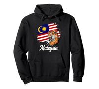 Malaysia Flag Roaring Tiger Patriotism Art Pullover Hoodie