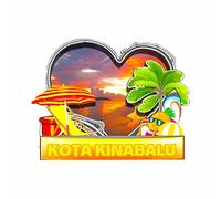 Malaysia Kota Kinabalu Magnet Fridge Magnet Wooden 3D Landmarks Travel Collectible Souvenirs Decoration Handmade -614