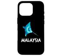 Malaysia Manta Ray Design Malaysian Scuba Diving Souvenir Case for iPhone 16 Pro