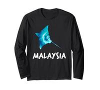 Malaysia Manta Ray Design Malaysian Scuba Diving Souvenir Long Sleeve T-Shirt