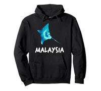 Malaysia Manta Ray Design Malaysian Scuba Diving Souvenir Pullover Hoodie