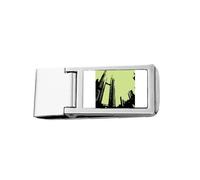 Malaysia Petronas Twin Towers Slim Money Clip Stainless Holder Pocket Wallet