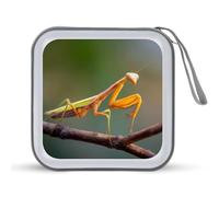 Malaysia Praying Mantis Insect CD Case 40 Capacity DVD Storage CD Holder Organizer Disc Wallet Bag for Car Home