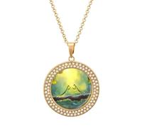 Malaysia Praying Mantis Insect Necklace for Women Adjustable Jewelry Pendant for Mom Wife Girlfriend Gifts Golden-style