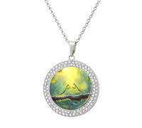Malaysia Praying Mantis Insect Necklace for Women Adjustable Jewelry Pendant for Mom Wife Girlfriend Gifts Silver-style