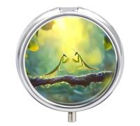 Malaysia Praying Mantis Insect Travel Pill Organizer Portable Pill Case Small Pill Box for Purse Pocket