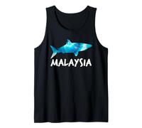Malaysia Shark Design Malaysian Scuba Diving Souvenir Tank Top