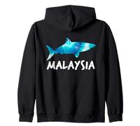 Malaysia Shark Design Malaysian Scuba Diving Souvenir Zip Hoodie