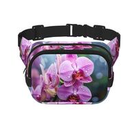 Malaysian National Flower Pattern trendy fashionable waist bag, unisex travel sports messenger bag