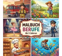 Malbuch Berufe für Kinder ab 3 Jahren - 40 Ausmalbilder: Wer bin ich, wenn ich groß bin? | Helfer & Retter, Handwerk & Bau, Kreative Berufe und ... mit extra dicken Linien für Kleinkinder