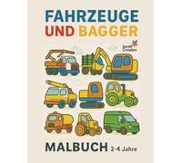 Malbuch Fahrzeuge und Bagger für Kinder: Für Jungen und Mädchen von 2-4 Jahren - Traktoren, LKWs, Autos, Busse, Baufahrzeuge und mehr - große einfache ... (Jacob Creates - Malbücher Fahrzeuge)