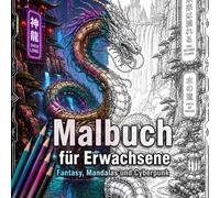 Malbuch für Erwachsene: Fantasy, Mandala, Cyberpunk