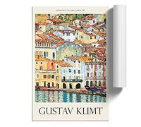 Malcena At The Gardasee by Gustav Klimt | Unframed Wall Art Print | Ready to Frame Poster | Modern Home Decor Picture | Artwork for Living Room, Bedroom, Kitchen or Office | A2 (42x59.4 cm)