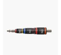 Malco MTS2A 7-in-1 C-RHEX® Flip-Bit Color-Coded Socket Set with 1/4-5/16, 3/8-7/16, 1/2-9/16 Sizes, Cleanable, Reversible, & Stackable. Powerful Magnet. Impact Rated. (#2 Robertson (Square))