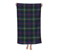 Malcolm Clan Dark Blue and Green Scottish Tartan Beach Towels Oversized Soft High Absorbent Quick Dry Bath Towels Pool Towels Travel Beach Towels for Kids Adults