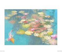 Malcolm Sanders, PPR51210, Malcolm Sanders - The Koi Pond 60 x 80cm Art Print, Multi-Color, 60 x 80cm