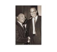 Malcolm X And Martin Luther King Jr. Poster for Bedroom Canvas Art Picture Print Room Wall Art Decor Posters 20x30inch(50x75cm) Unframe-Style