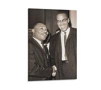 Malcolm X And Martin Luther King Jr. Poster Wall Art Poster and Canvas Art Picture Print Modern Family bedroom Aesthetic Decor Posters 08x12inch(20x30cm)