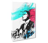 Malcolm X Black Power (1) V2 Canvas Print | Gallery Wrapped 30mm Frame Wall Art | 30x20 inches | Ready to Hang | Modern Picture | Living Room Bedroom Lounge Office