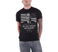 Malcolm X By Any Means Necessary T-Shirt in Black | Size: Small Malcolm X Black S