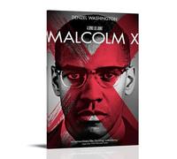 Malcolm X Film Anti Splash Art Posters Living Room And Bedroom Hanging Paintings Suitable for Multiple Scenarios No Need for Punching Easy to Install Suitable for Gifts And Personal UseFrame-style08x1