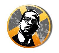 MALCOLM X RETRO POP ART Small 45mm SUPER SAFE CLIP BADGE