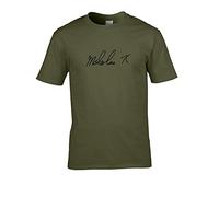 Malcolm X Signature- Human Rights Activist Leader- Men's T-Shirt Green