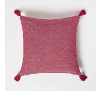 Malda Handwoven Red Geometric Kilim Cushion 45 x 45 cm