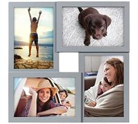 Malden 4x6 4-Opening Matted Collage Picture Frame, Displays Four (Displays Four 4x6 Pictures, Gray)