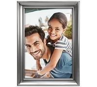 Malden International Designs 192-57 Concourse Pewter Metal Picture Frame, 5x7, Silver
